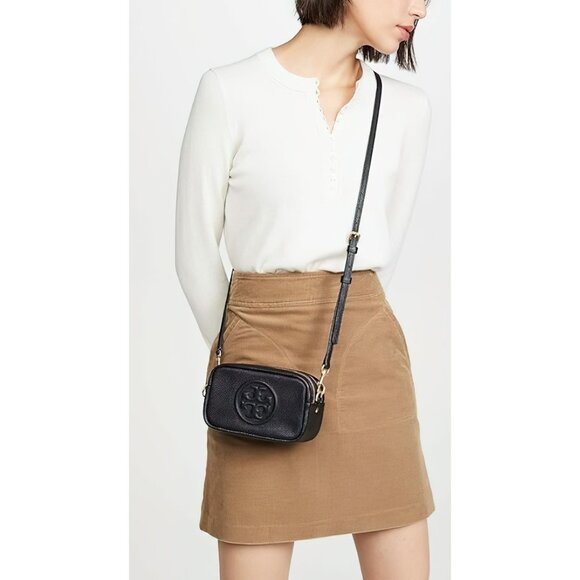 Tory Burch Perry Bombé Mini Bag Black OS - Picture 13 of 16